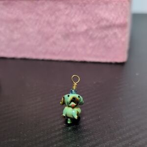 Adorable Green Dog Pendant Necklace